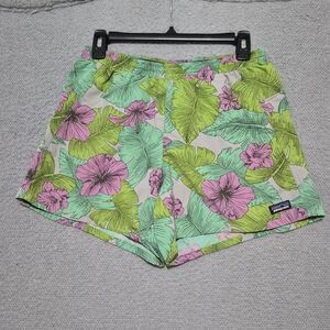 Patagonia Womens Medium Floral Elastic Waist Outdoor Shorts Small